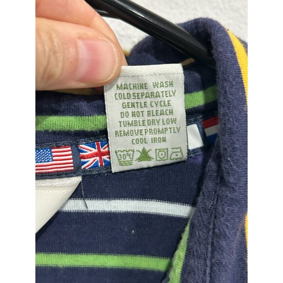 Orvis Mens Multicolor Stripe Polo Shirt 1Collared Short Sleeve Casual Top Sz 2XL - Picture 7 of 8